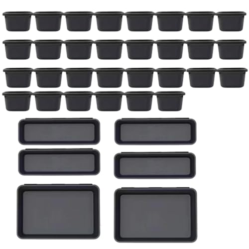 diwedaso Ensemble de Rangement d'outils Efficace de 36 pièces Comprenant des matériaux qualité supérieure et des Outils Rangement légers et Polyvalents en Plastique Durable, Noir