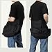 Canvas Messenger Bag Large Hobo Crossbody Bags with Multiple Pockets,School Vintage Shoulder Laptop Bag for Women and Men-Black