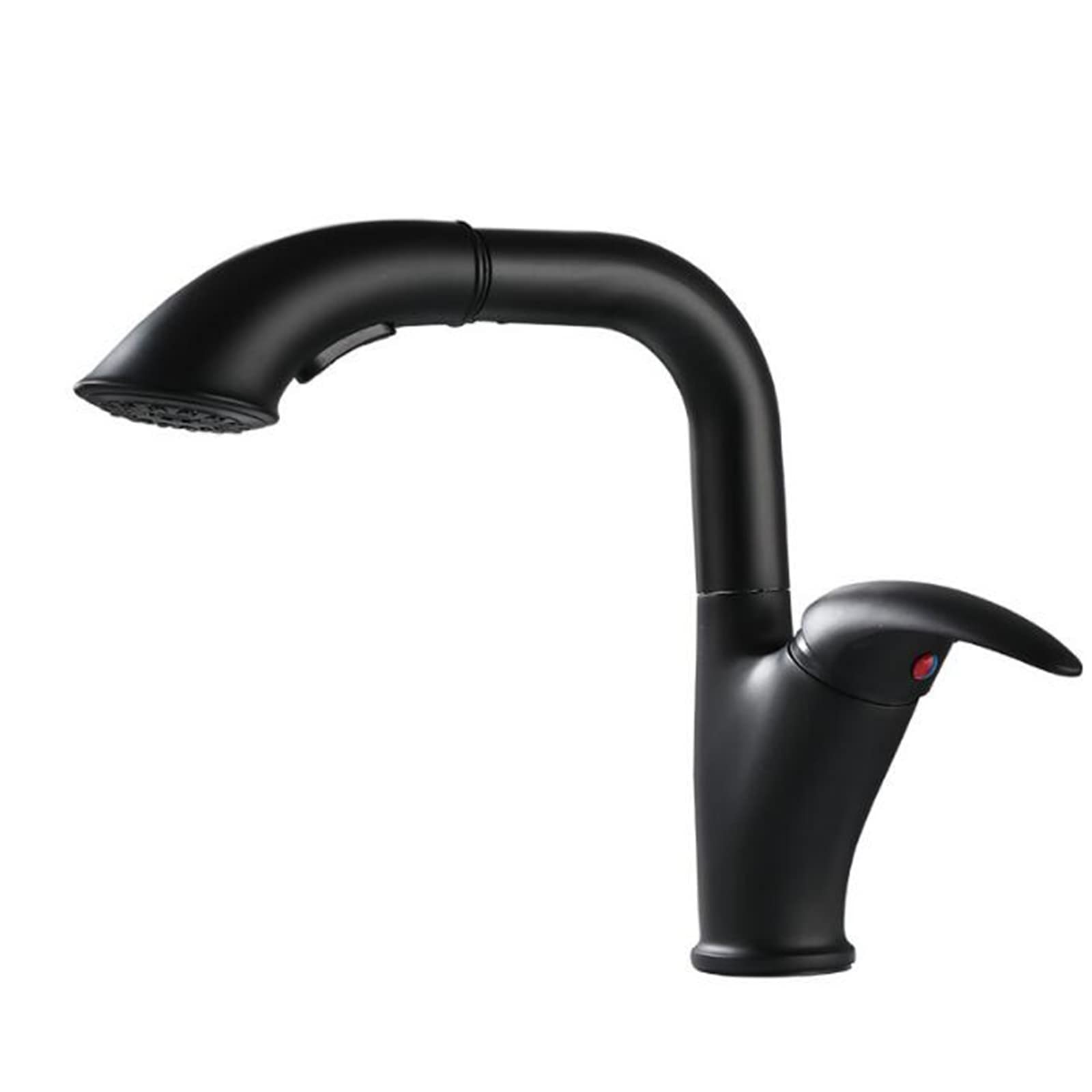 VDOQTLJT Basin Faucet with Pull Out Spray Black Brass Hot and Cold Washbasin Bathroom