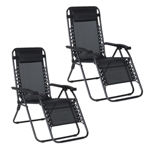 MONTY Set de 2 Sillones Non Gravity de Acero