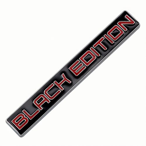 Image of 2pcs Black Edition Metal Emblem 3D Badge Replacement for Car Truck Side Door Bike Stickers Nameplate (Silver Black Red)