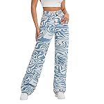 Women’s High Waist Print Pants Wide Leg Denim Jeans www.denim.fit