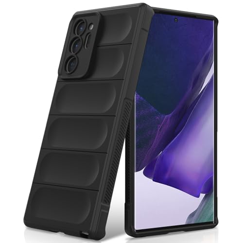 BonYonka Silicone Case for Samsung Galaxy Note 20 Ultra, Anti-Scratch Microfiber Lining, Shockproof Case with Camera Protection, Black