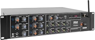 Pyle Amplificatore Audio Bluetooth 8 Canali, 4000 Watt Sistema Ricevitore Stereo Multi Zona con RCA, USB, AUX, per Altoparlante, PA, Teatro, Studio
