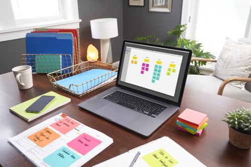 Post-it Notes Poptimistic Collection, Packung mit 12 Blöcken, 100 Blatt pro Block, 38 mm x 51 mm, Pink, Grün, Blau, Orange - Selbstklebende Notizzettel für Notizen, To-Do-Listen und Erinnerungen