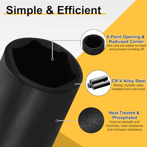Llave de vaso hexagonal de 12 mm para pernos difíciles: evita que se barran las tuercas con su diseño 4