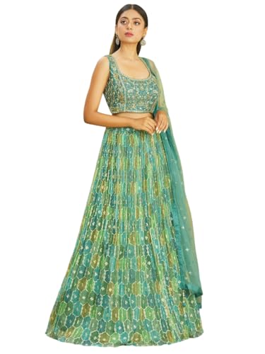 Readymade A Line Wedding Bridesmaid Lehenga With Choli And Dupatt...
