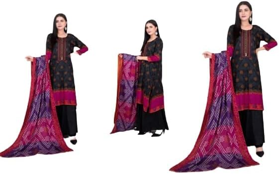 LUCKY CREATION.. KJH BEST chunari collection pauch with bag SP 6 pc packing (6 MULTICOLOUR)