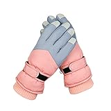 Clicitina Skihandschuhe Damen Winter verdickte warme Outdoor-Reithandschuhe Winddicht und Handschuhe Plus Samthandschuhe Te657 (A #8, One Size)