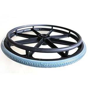 Vervanging Van Het Achterwiel Van Een Rolstoel, 60 cm Accessoire voor Het Achterwiel Van Een Rolstoel, Een Massief PU…