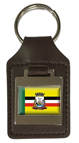 Porte-clés en cuir gravé Birigui City fait main pour sublimer vos clés au quotidien