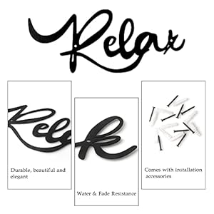 4 Pieces Bathroom Wall Decors Metal Relax Soak Unwind Breathe Wall Art Metal Bathroom Sign Hanging Black Bathroom Decor for Living Room Laundry Bathroom Spa Washroom Decorations, Black 4 Pieces Bathroom Wall Decors Metal Relax Soak Unwind Breathe Wall Art Metal Bathroom Sign Hanging Black Bathroom Decor for Living Room Laundry Bathroom Spa Washroom Decorations Black