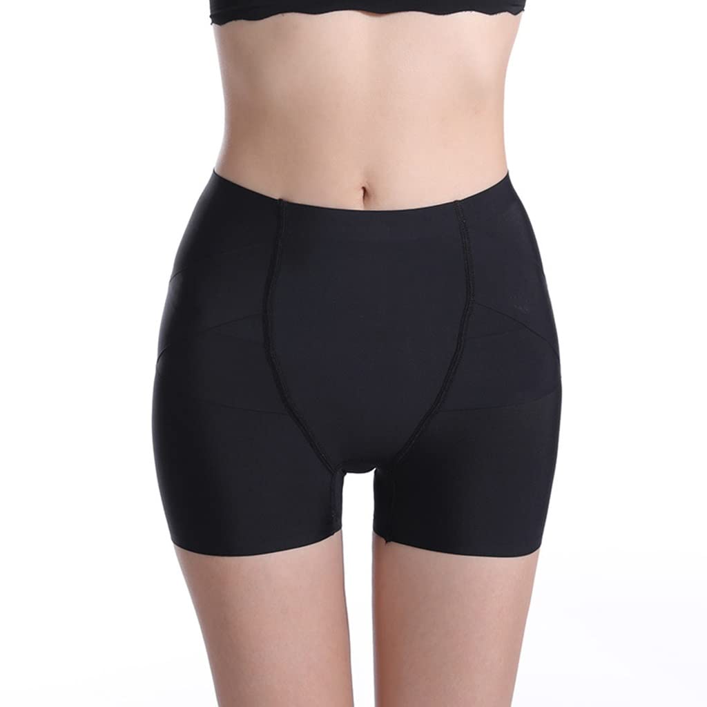 2 PCS Traceless Tummy Control Panty Donne Body Sculpting Cintura Vita Hip-up Body Vita Media Sottile Shapewear (Color : Svart, Size : M.)