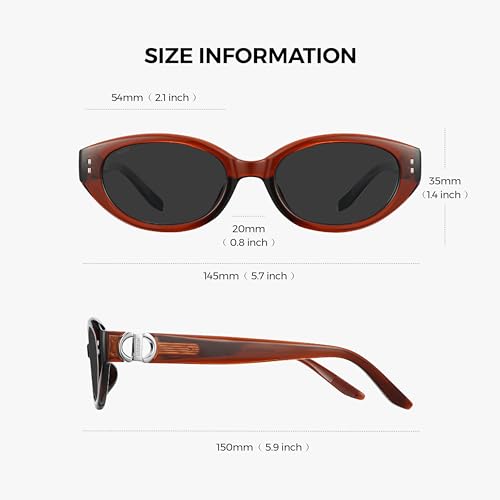 Image of Vintage Narrow Cat-Eye Sunglasses for Women Men, Exclusive Eyewear Brand of EssilorLuxottica