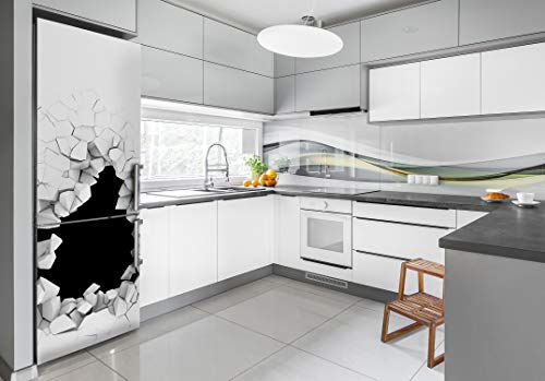 Película autoadhesiva para refrigerador 70x190 lavable y resistente con efecto 3D 3