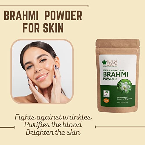 Bliss of Earth 100% Pure & Natural Brahmi Powder, 100GM