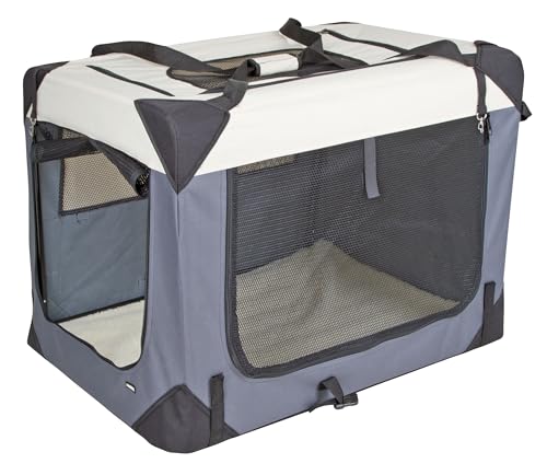 Boîte de transport Journey Kerbl plastique rigide rigoureuse pour chien de taille moyenne
