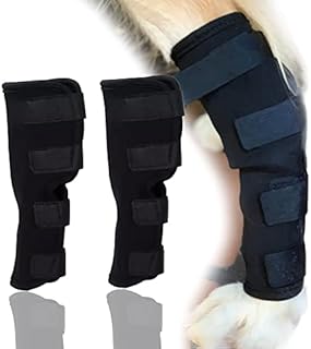 9-Jet Ecommence Dog Rear Leg Hock Brace - Canine Wrap Protects Wounds Heal and Sprains Support Due to Arthritis to Prevents Injuries and Sprains or Walking, 2PCS (Small)