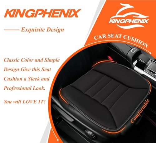 kingphenix Auto Sitzkissen mit 3,0 cm Komfort Memory Foam Sitzkissen für Auto und Bürostuhl - Schwarz