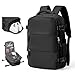 SEAFEW Large Travel Backpack with Vacuum Seal Compression, Waterproof Travel Flight Work Backpack Compression bags Casual Daypack with USB Charging Port, Black