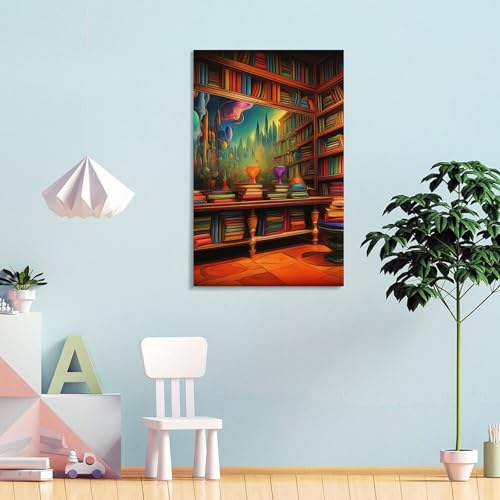 Tableau impression sur toile de qualité premium bibliothèque murale TNSGHAVED
