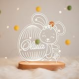 Personalized Easter Bunny Night Light, Easter Gifts For Teens, Custom Night Light For Kids, Led Baby