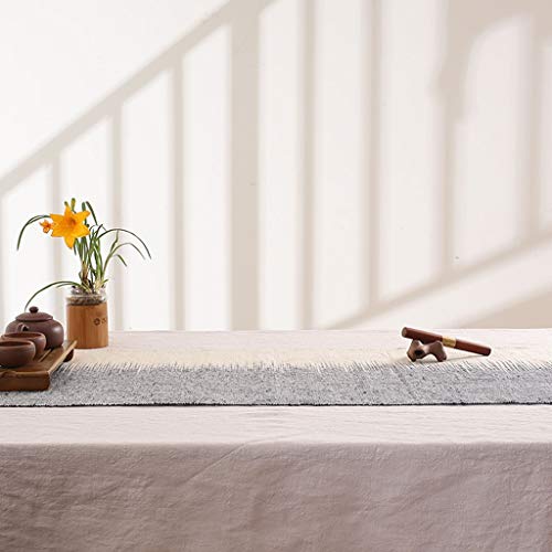D&F Table Runner, Handmade Ramie Fabric, Texture Natural Simplicity - All Seasons Can Be Used, Dining Table/Living Room/Coffee/Coffee Table Table Runners (Color : Gray, Size : 45×180Cm) #TOP4