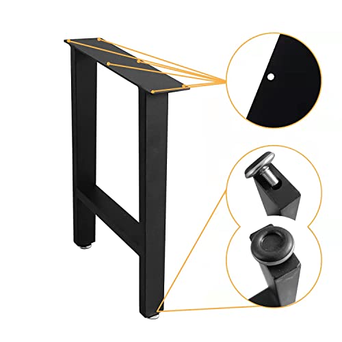 Iteelas Table Legs 16 Inch Bench Legs Furniture Legs Heavy Duty Sofa Legs Metal Coffee Table Legs Set Of 2 Mid Century Home Diy Projects Black Legs Furniture 15.7" H×11" W #TOP4
