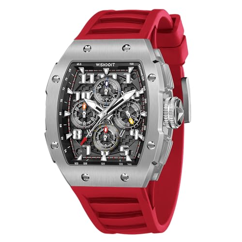 Montre chronographe WISHDOIT GT bracelet caoutchouc calendrier date
