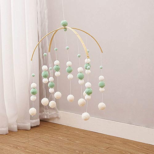 Moonvvin Baby Rasseln Mobile Holzperlen Windspiele Glocke Baby Spielzeug für Kinderzimmer Bett Hängen Zelt Decor Fotografie Requisiten Geschenke Cover