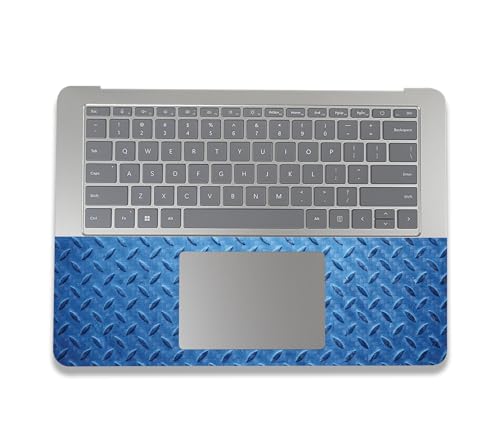 Image of MightySkins Carbon Fiber Skin Compatible with Microsoft Surface Laptop Studio 2 (2023) Full Wrap Kit - Blue Gridiron | Protective, Durable Textured Carbon Fiber Finish | Made in The USA