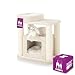 Petrebels Albero tiragraffi per gatti estremamente stabile, Villa 64 cm, color crema, design con tronchi in sisal naturale con diametro di 9 cm