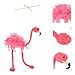 Flamingo Doll Plush String Puppet 22.4 Inch Interactive Pink & Green Marionette Toy for Kids Handcrafted Soft Plush Animal Puppet for Play Performance Storytelling