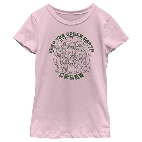 Nickelodeon Teenage Mutant Ninja Turtles Green Earth Girls Short Sleeve Tee Shirt