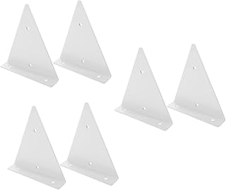 Cabilock Shelf Brackets White 6 Sets Shelf Bracket Storage Shelves Heavy Duty Wall Mounted Shelves Black shelfs Triangle Shelving Wall Shelves