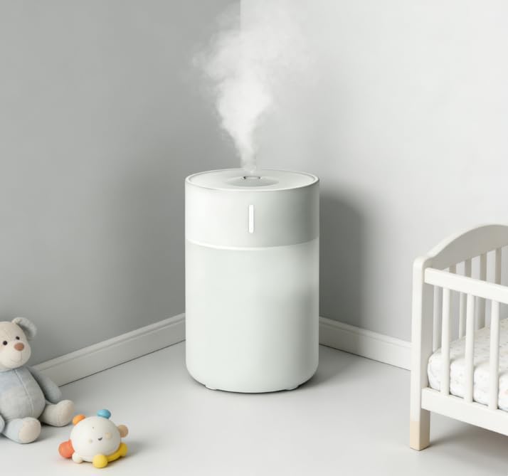 Miniatura 8 de Humidificador de escritorio con niebla fría, diseño compacto, color blanco