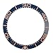 Watch Bezel, Bezel Insert Ceramic Fashionable Replacement Accessory Clear Digit 38mm for Watch Store for Watchmaker (Blue Base Rose Gold Digit)