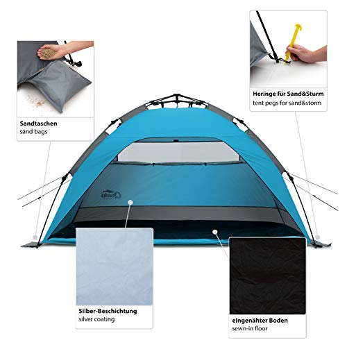 Qeedo Quick Palm Tenda da Spiaggia Montaggio