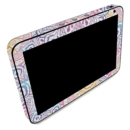 Image of MightySkins Carbon Fiber Skin Compatible with Amazon Echo Show 8 (Gen 2) - Vibrant Mandala | Protective, Durable Textured Carbon Fiber Finish | Easy to Apply