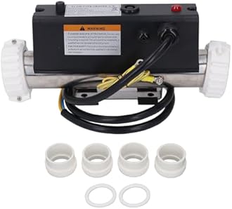 3000W Pool Heater, Electric Water Thermostat with Temperature Control Self Heating for Spa Bathtub, Swimming Pool, Hardwired, with Circulation System, Pressure Switch (3KW)