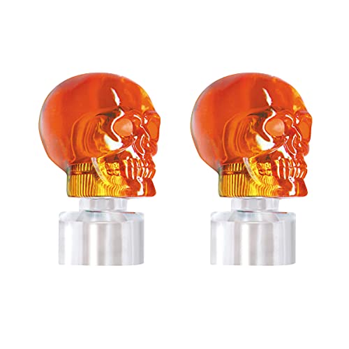 United Pacific 86059 Skull Guide Top - Amber, 2 Pack