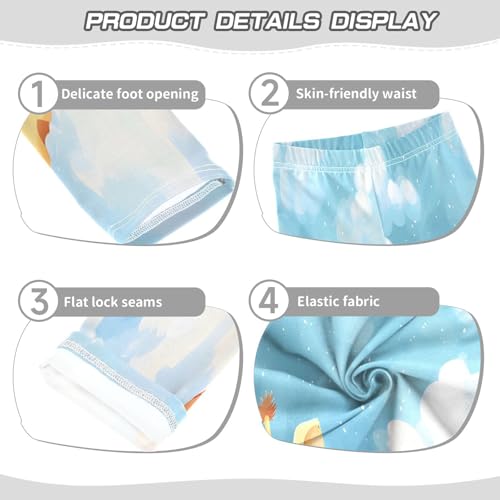 Toddler Girls Leggings Printed Yoga Pants Leggings Giraffe Sleeping in Clouds for Kids3