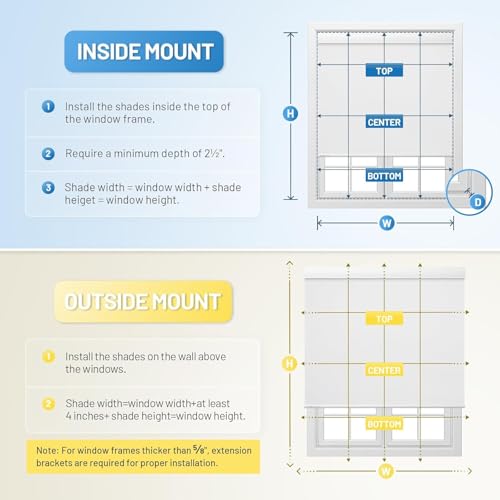 CITOLEN Motorized Blinds with Remote Roller Shades White, 30½ x 72 by CITOLEN - Image 2
