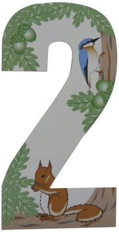 Rowan Self Adhesive Wheelie Bin Numbers 17cm - 2 - Squirrel Design