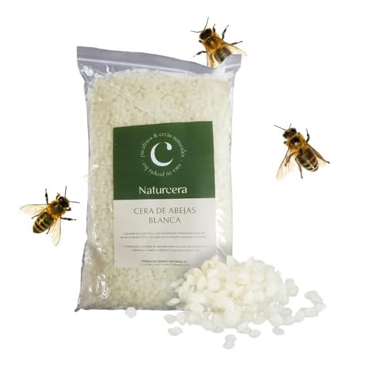 NATURCERA - Ceras de Abejas Color Blanco 1 kg, Formato Perlas, para Velas y Cosmética, Cera Natural 100%, Olor Muy Ligero a Miel