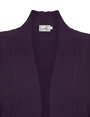Image of Cielo Women's Solid Basic Open Front Pockets Knit Sweater Cardigan