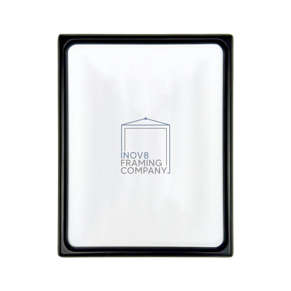 Inov8 Photo Frame Rounded Wood Black 8.5x11 - (2x 5x7 App)