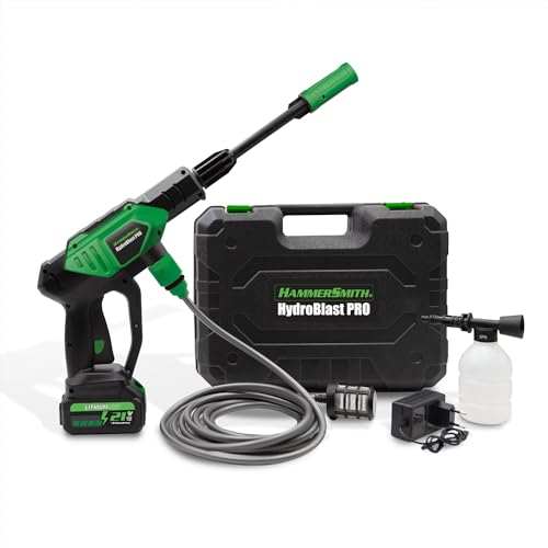 Hammersmith HydroBlast Pro - Das Original aus dem TV - Akku Reinigungspistole für den Gartenschlauch mit bis zu 5m Reichweite - Waschpistole - 13bar