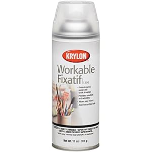 Krylon 11 oz 1306 Clear Workable Fixatif Retouchable Protective Coating Spray