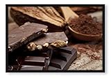 Pixxprint Leckere Schokolade, Poster im Bilderrahmen, 